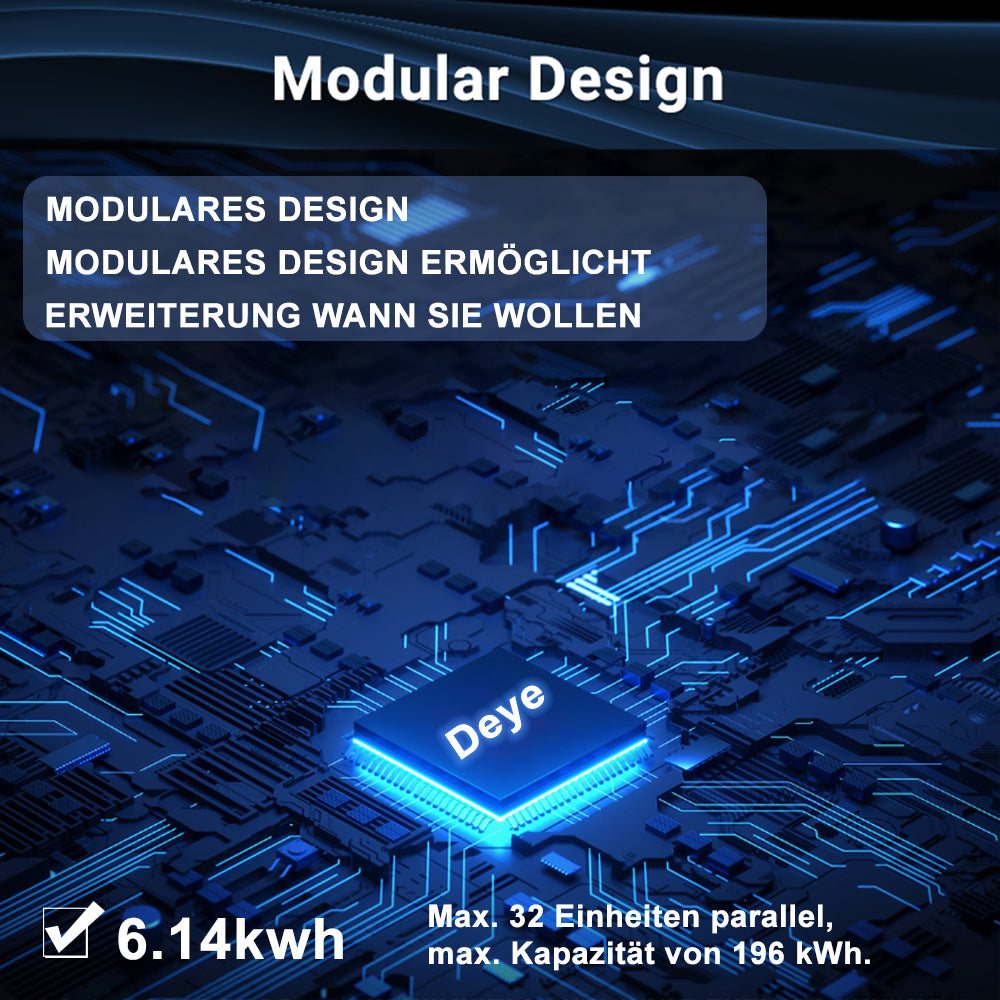 Energiespeicher für Zuhause und Balkon - 6.14kWh DEYE Batterie-SongSolar