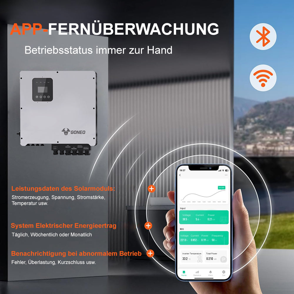 GONEO 10kW Dreiphasiger Hybrid-Wechselrichter für Heimsolarsysteme