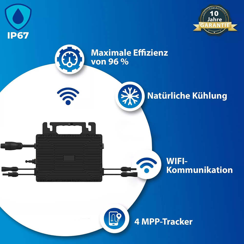 Astro 800W Mikrowechselrichter VDE WIFI für Mini PV Anlage