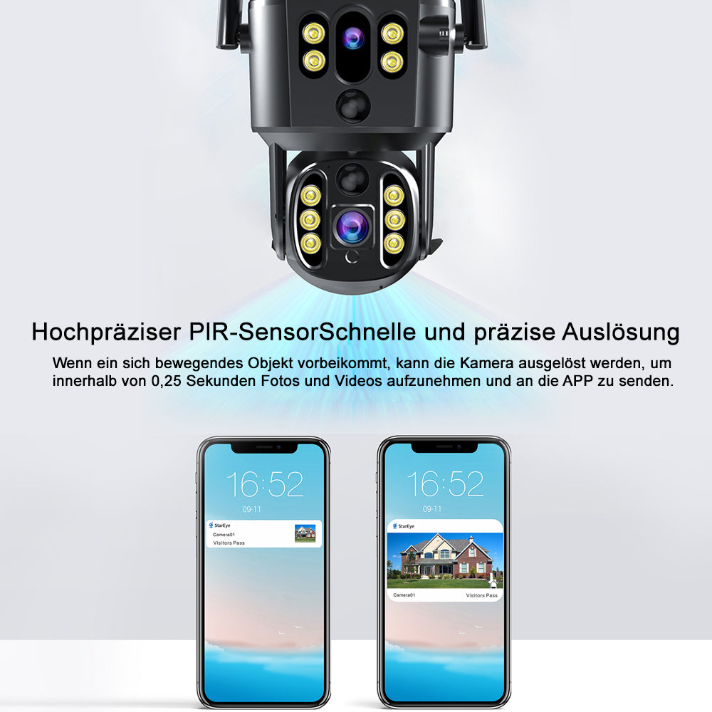 Heimsicherheitsüberwachung - 8W Solarbetriebene 4G Kamera Q10