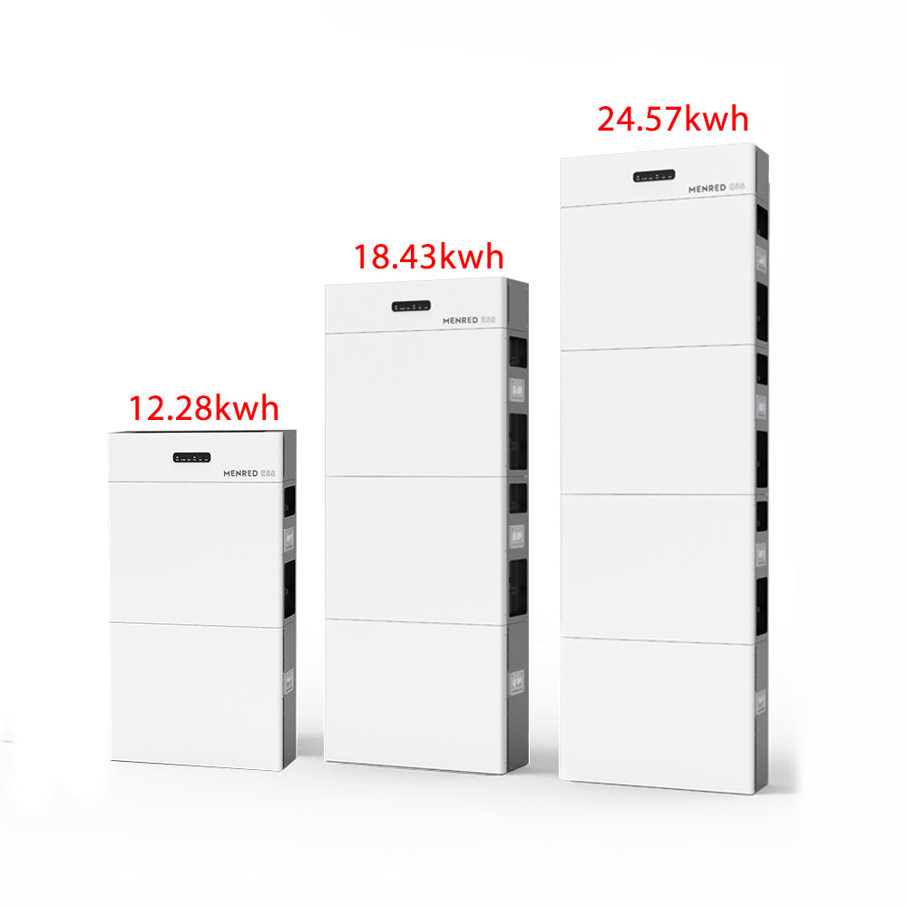 Menred LFP 12,28kWh/18,43kWh/24,57kWh Solarstromspeicher für Balkonkraftwerke TUV