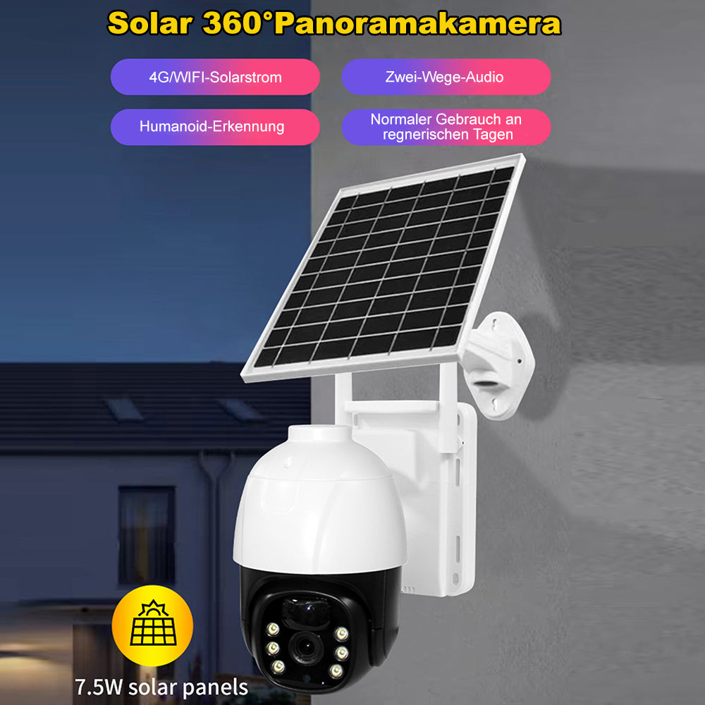 7.5W Solarbetriebene 4G WiFi-Kamera Überwachungskamera Aussen Q9