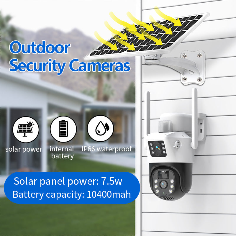 4MP 7W 8000mAh Solarbetriebene 4G WiFi-Überwachungskamera Aussen Q15