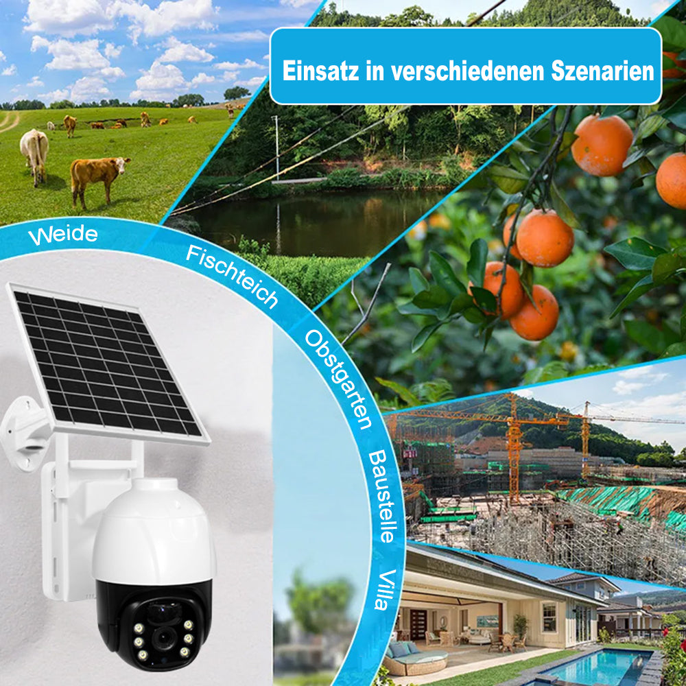 7.5W Solarbetriebene 4G WiFi-Kamera Überwachungskamera Aussen Q9