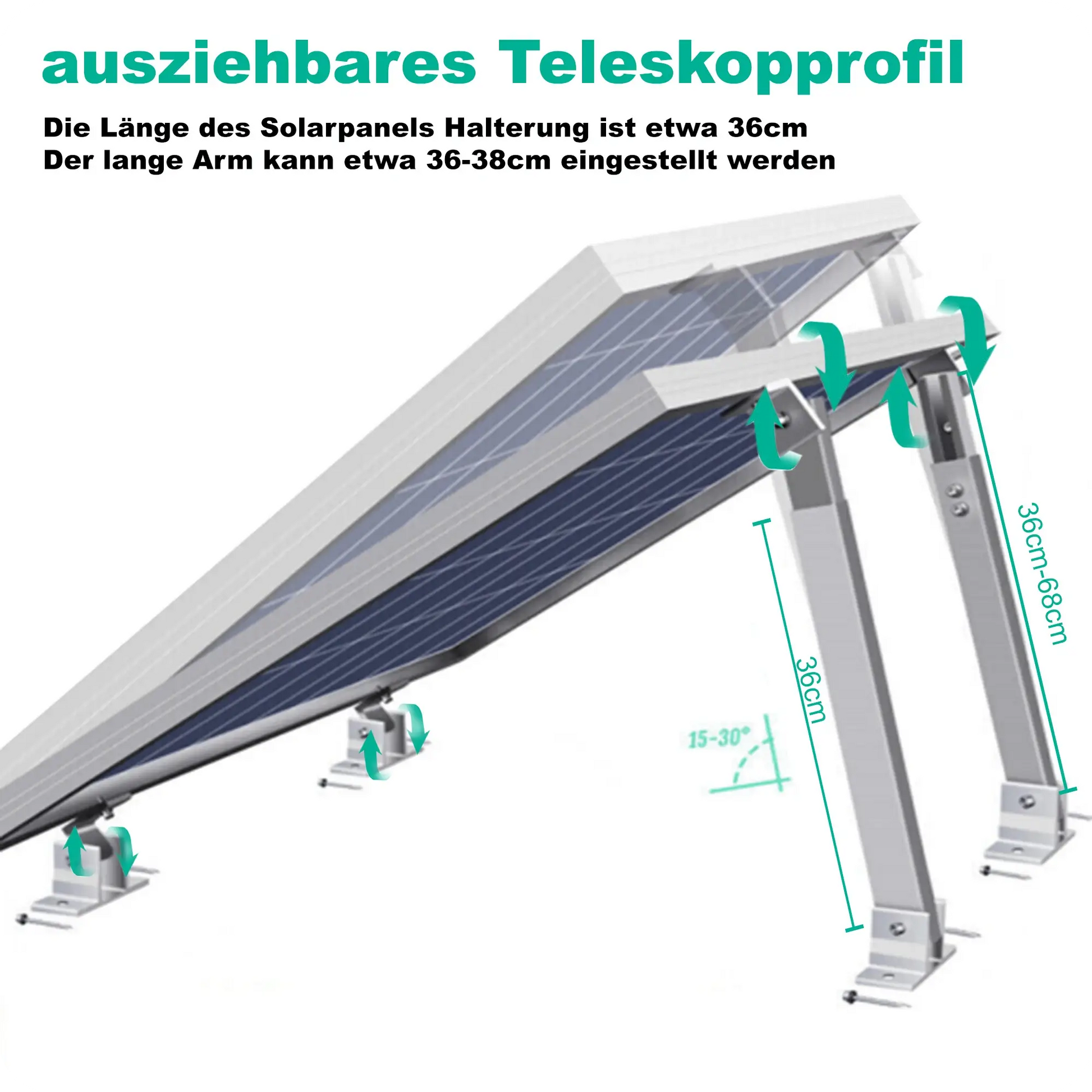 Solarmodul halterung 100W-400W 0-60° verstellbar