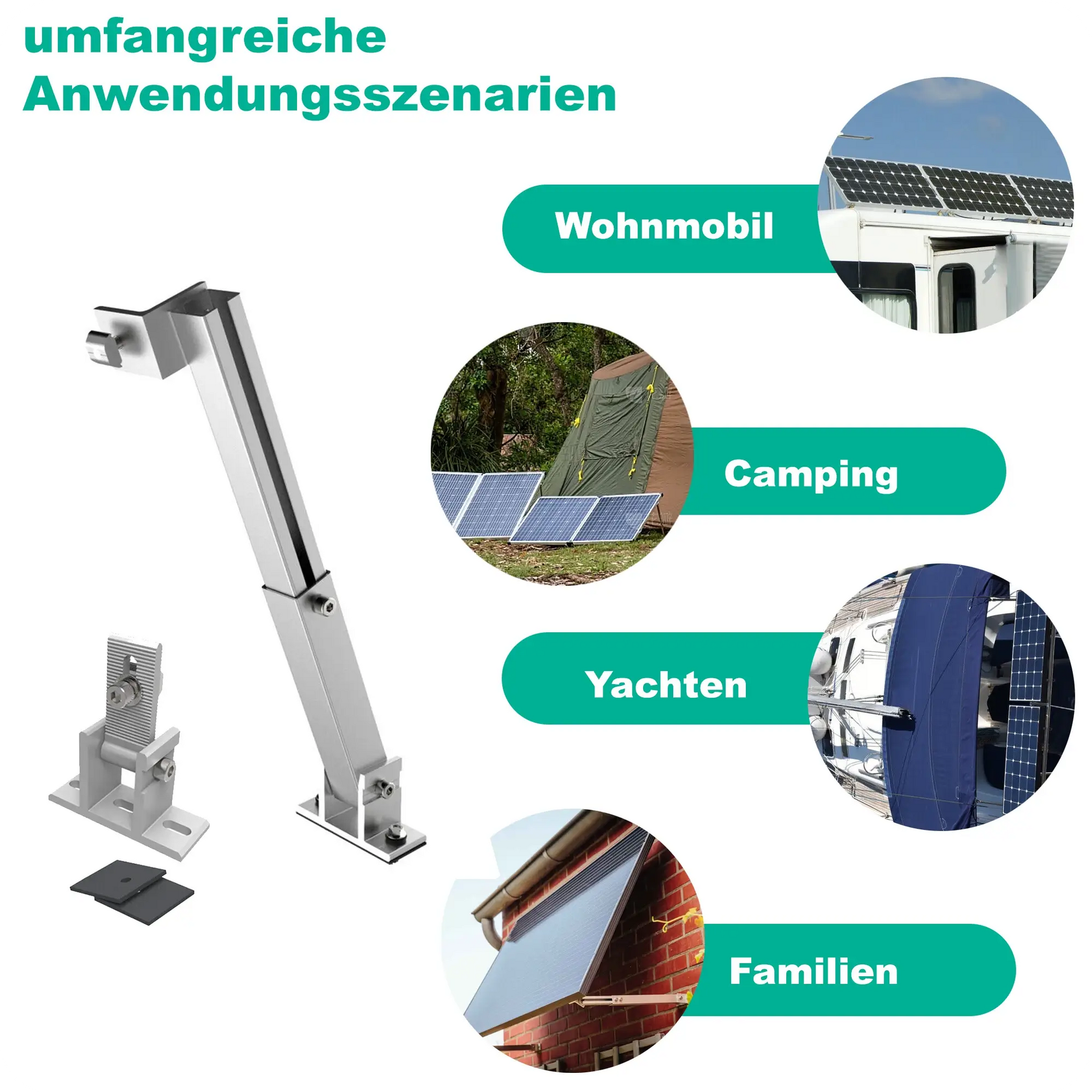 Solarmodul halterung 100W-400W 0-60° verstellbar