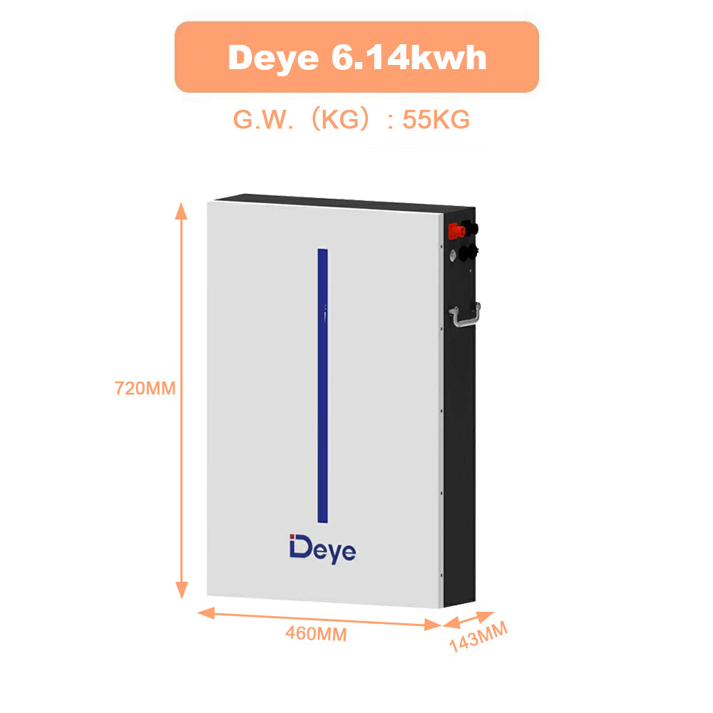 Energiespeicher für Zuhause und Balkon - 6.14kWh DEYE Batterie-SongSolar