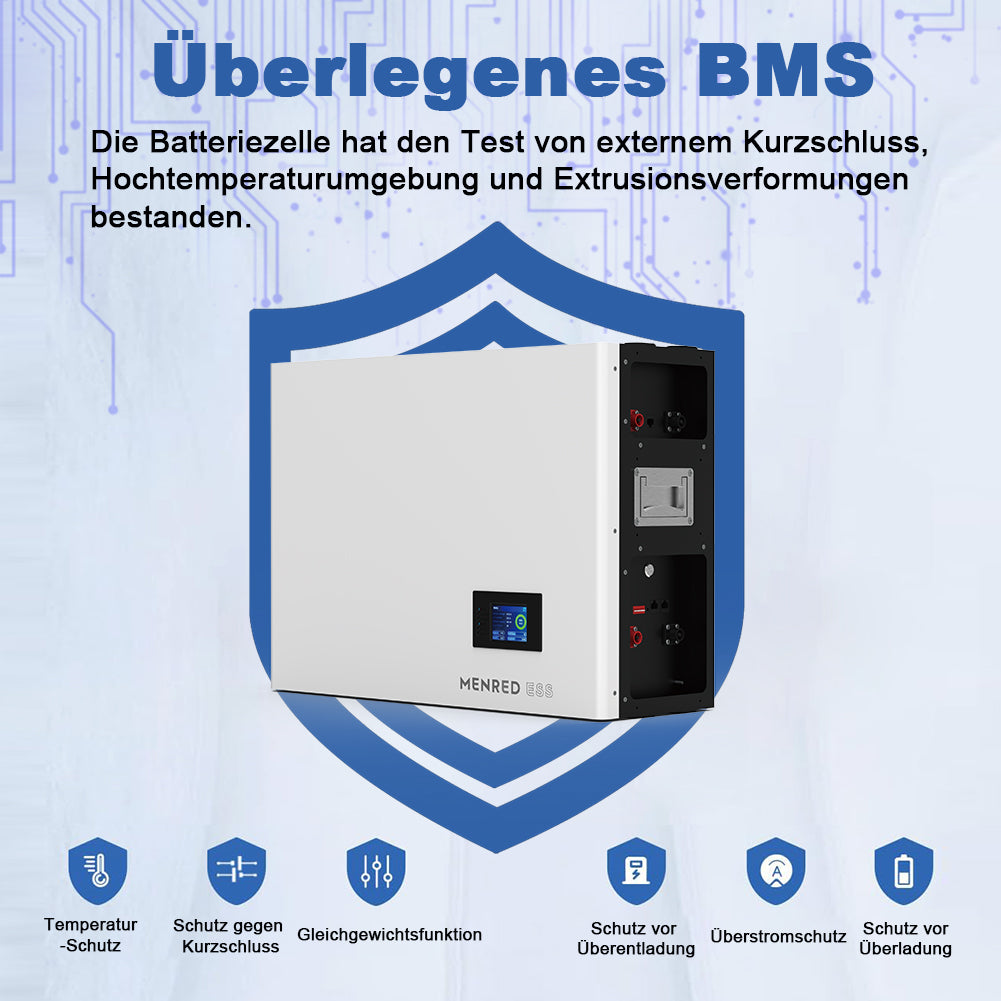 6.144KWh Solarstromspeicher für Balkonkraftwerke TUV