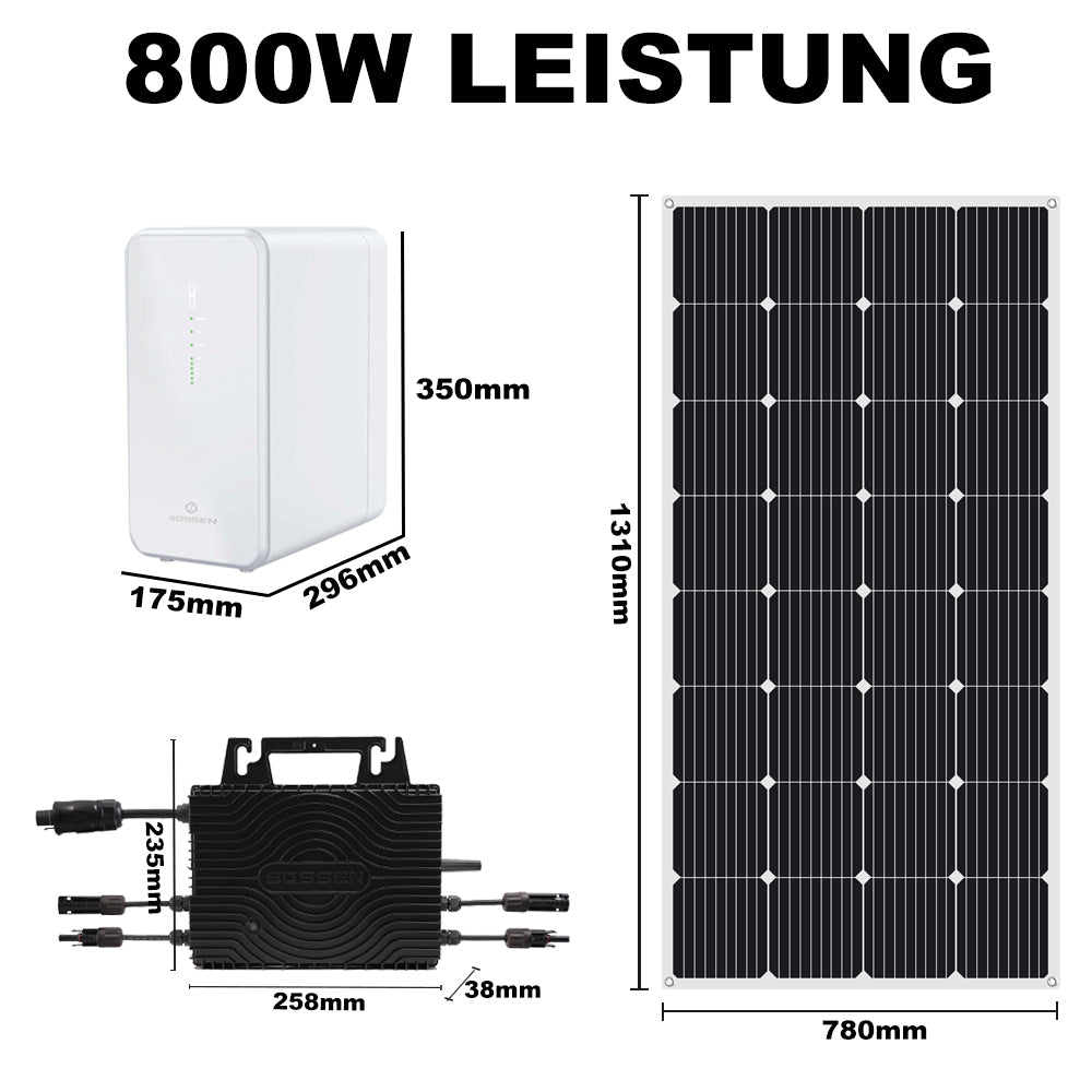 Sossen 800W Mikro-Wechselrichter 220V WiFi VDE Relais