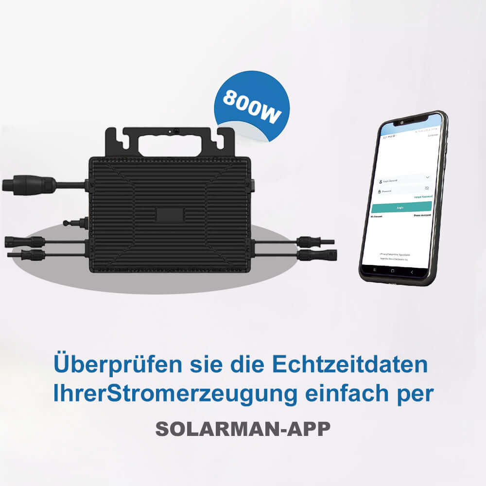Astro 800W Mikrowechselrichter VDE WIFI für Mini PV Anlage