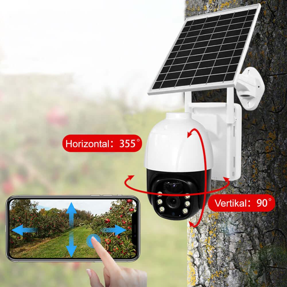 7.5W Solarbetriebene 4G WiFi-Kamera Überwachungskamera Aussen Q9
