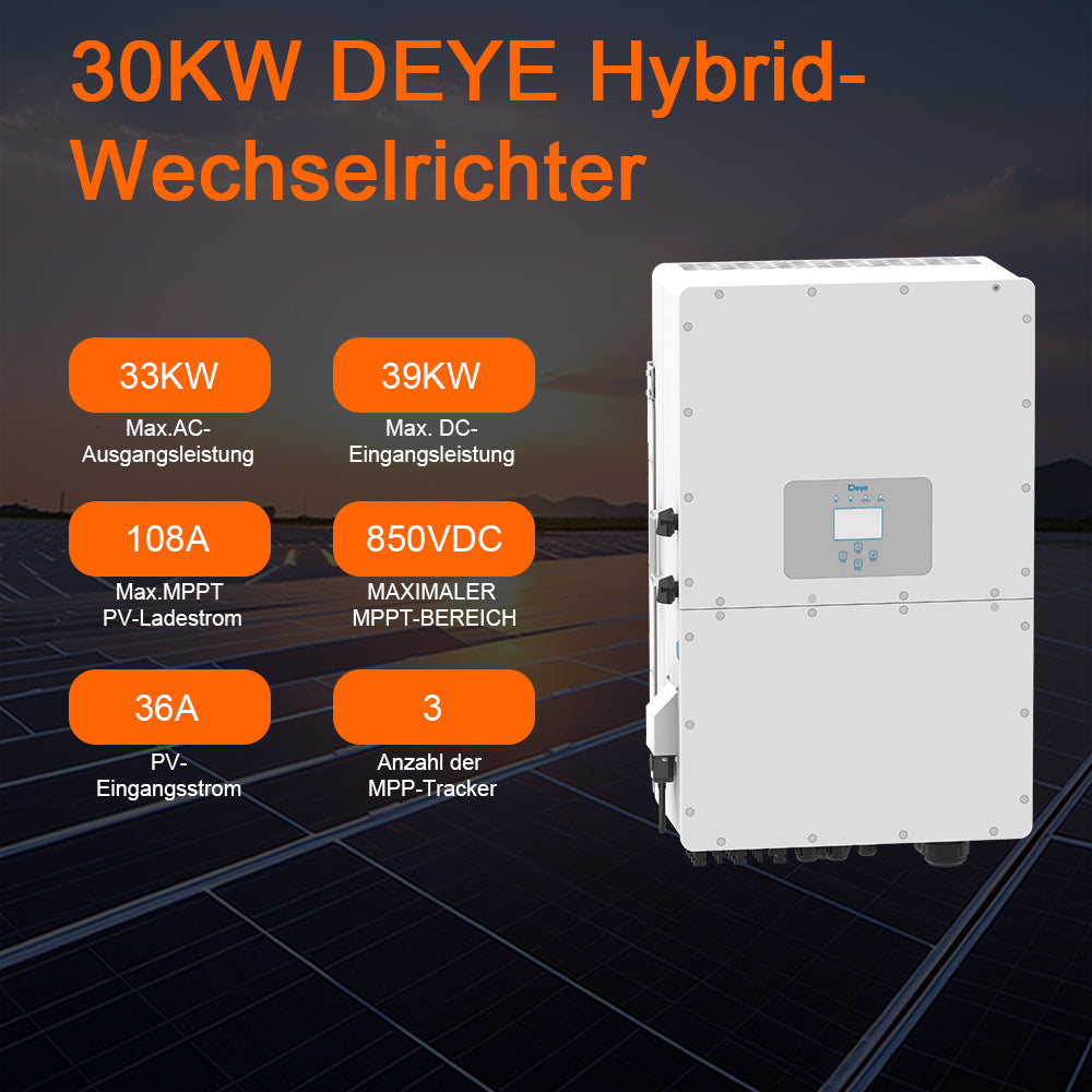 30kW DEYE Hybrid-Wechselrichter