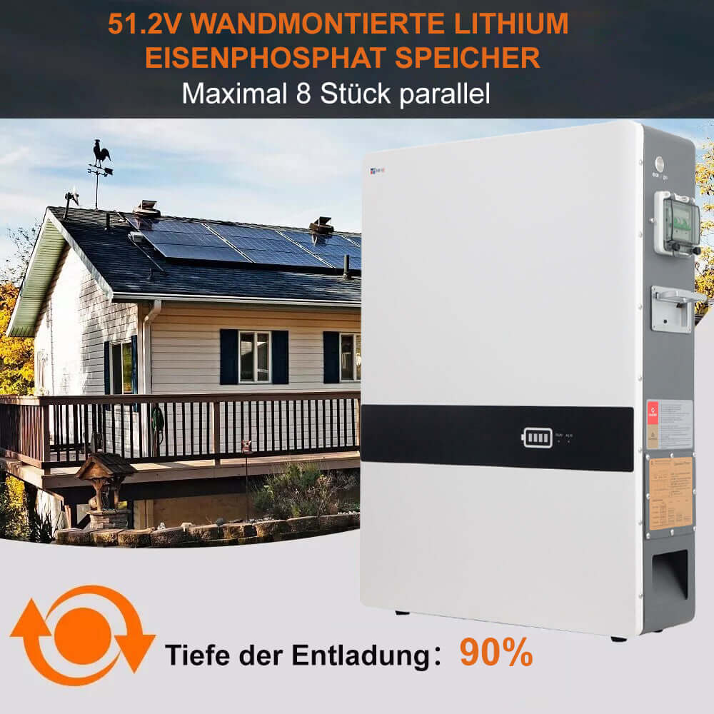 HFIE 10kWh 51.2V Solarstromspeicher Akkukapazität für PV-Anlagen