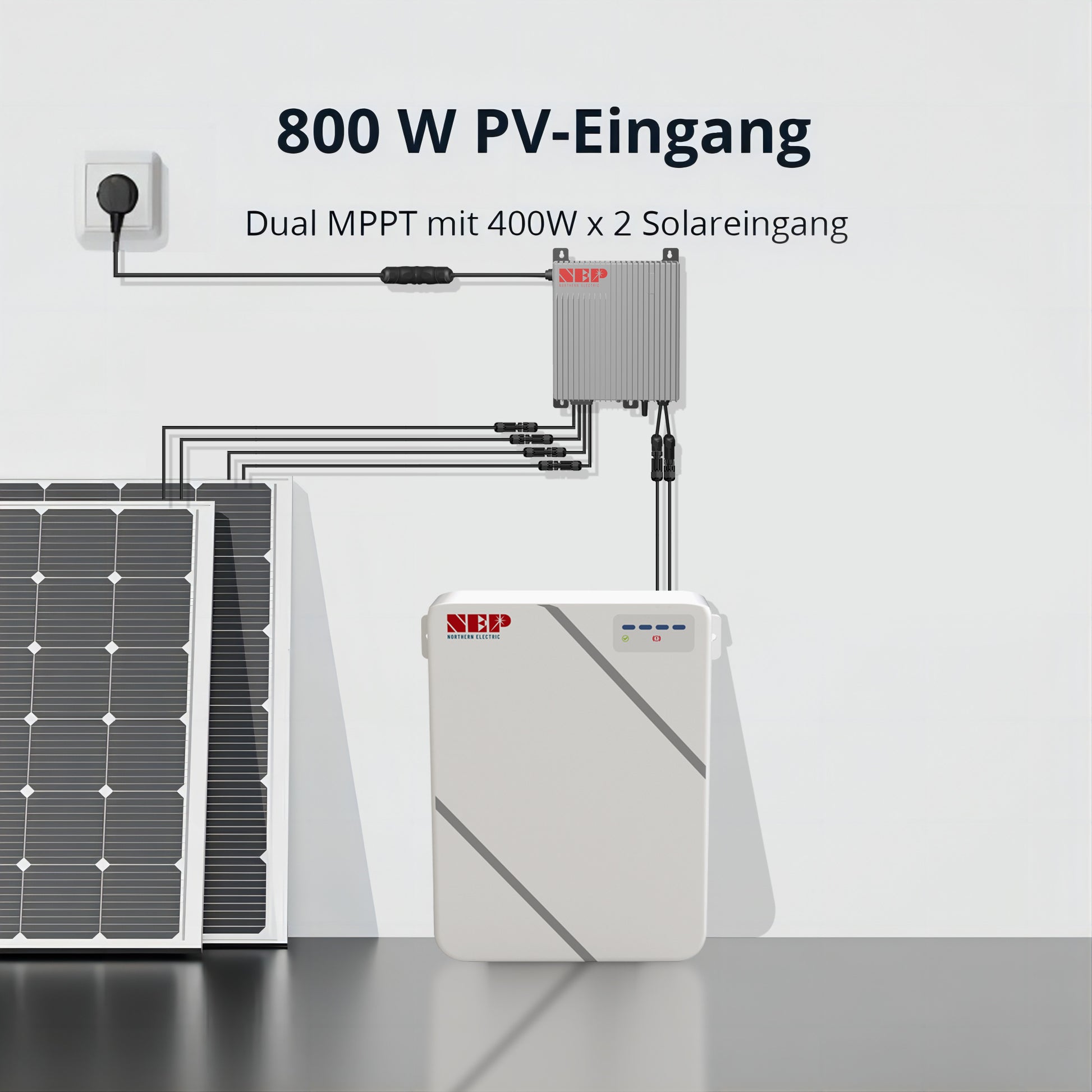 2.76KWH NEP Solarstromspeicher Balkonkraftwerkspeicher VDE,balkonkraftwerk 2025