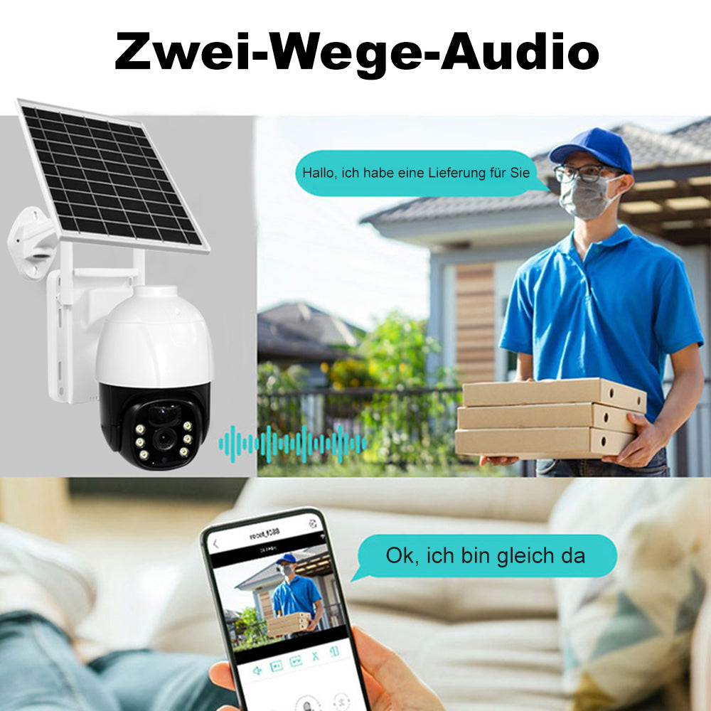 7.5W Solarbetriebene 4G WiFi-Kamera Überwachungskamera Aussen Q9