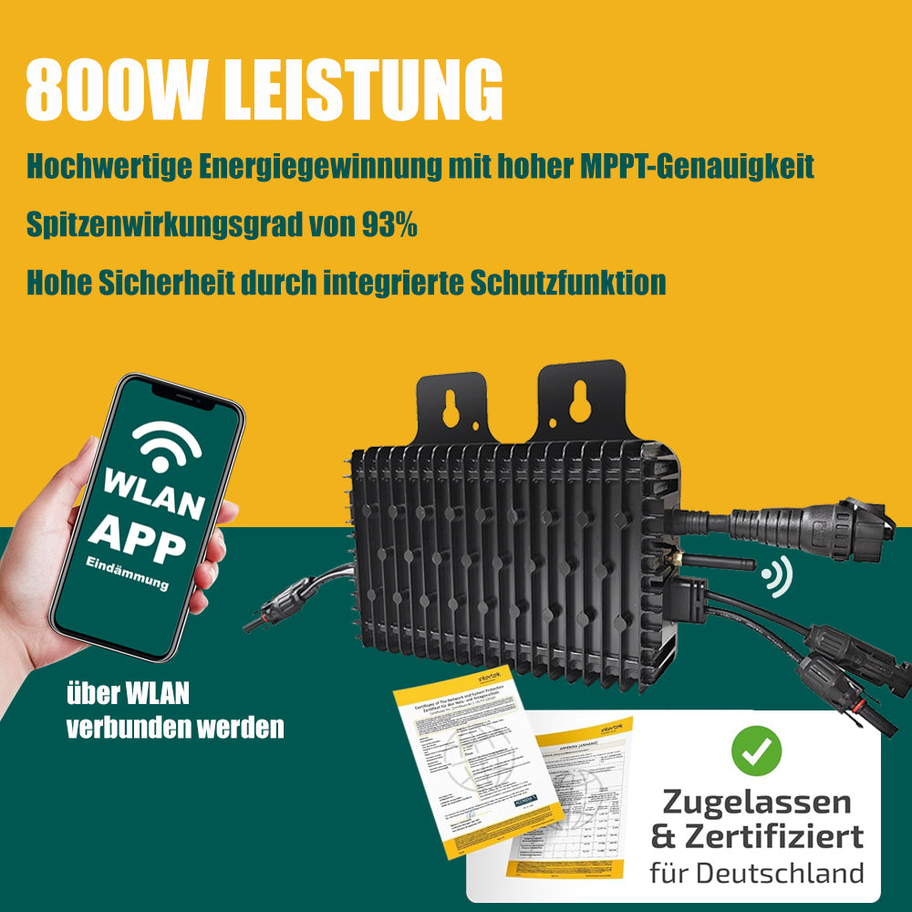 800W Balkonkraftwerk für Zuhause