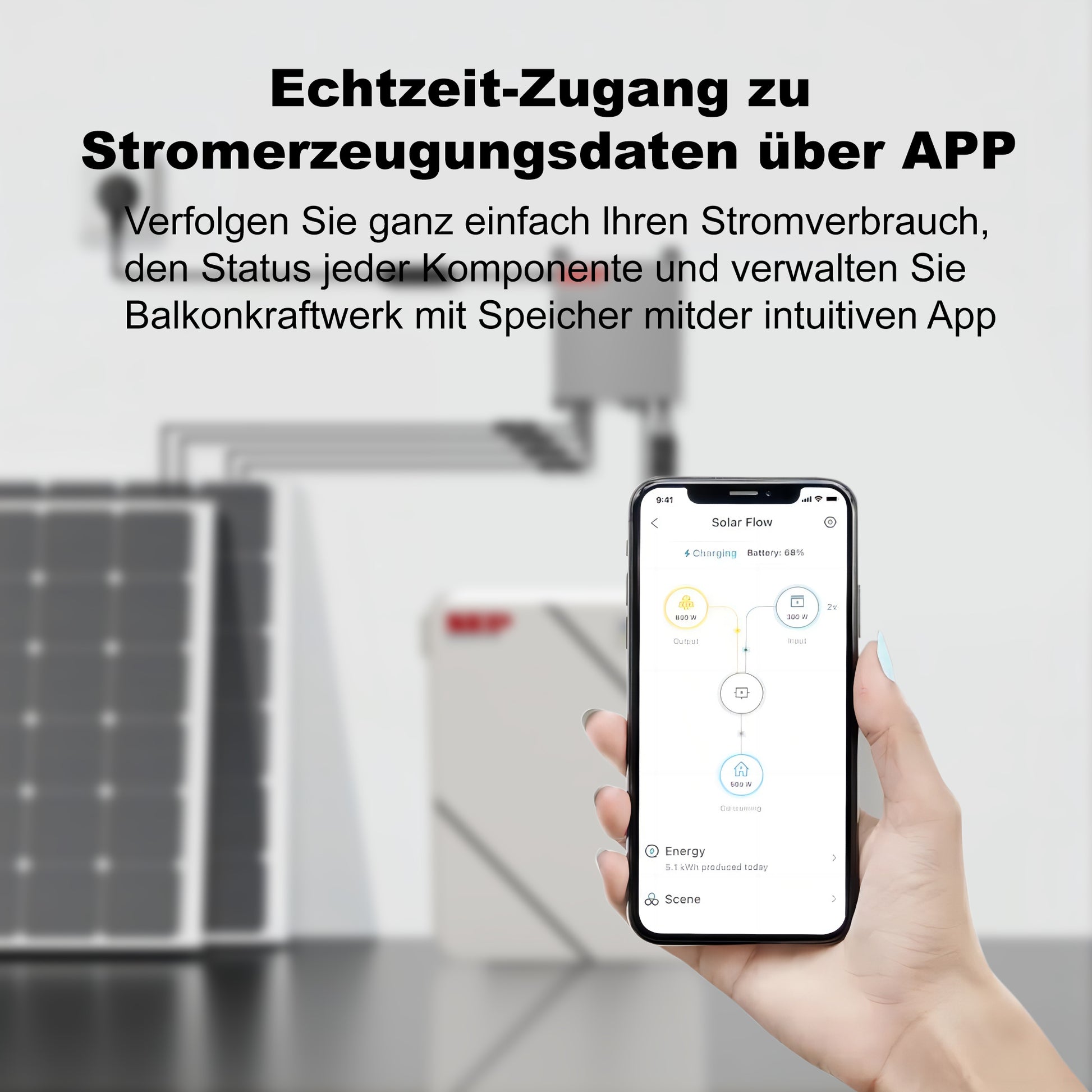 NEP BDH 800W Mikro Wechselrichter 5m Netzkabel VDE + 2.76KWH NEP Solarstromspeicher VDE