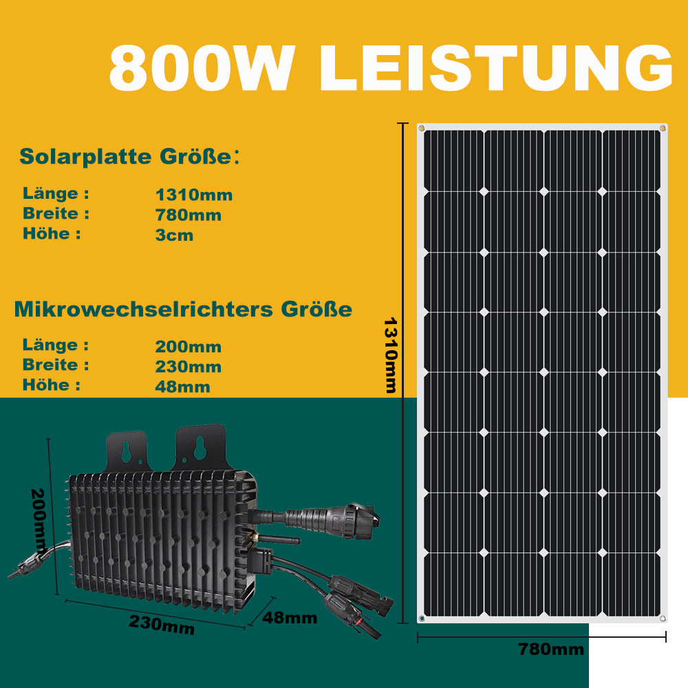800W Balkonkraftwerk für Zuhause