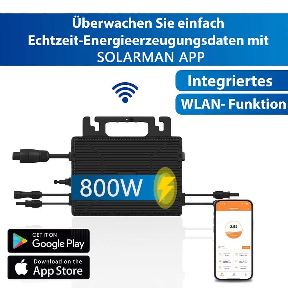 Astro 800W Mikrowechselrichter VDE WIFI für Mini PV Anlage