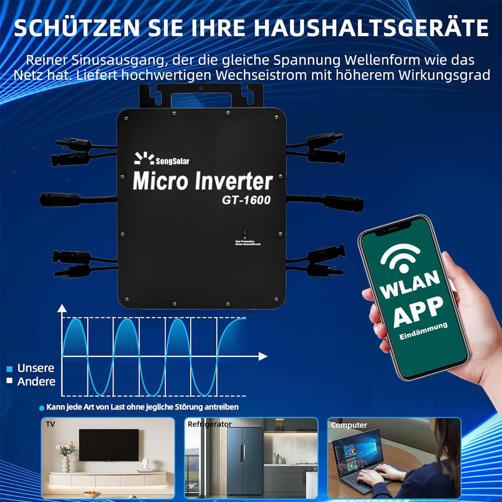 GT-1600 SolarMax Hochwertiger Wechselrichter für den Heimgebrauch