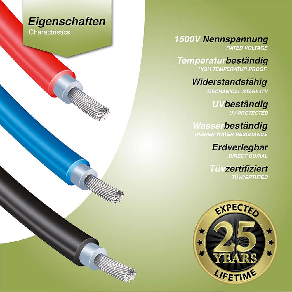 4mm²/6mm² Verlängerungskabel