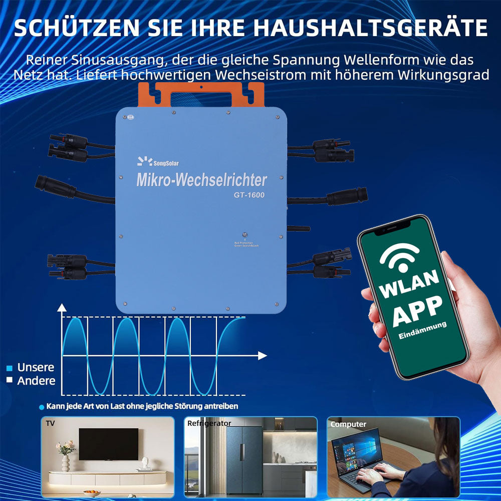 GT-1600 SolarMax Hochwertiger Wechselrichter für den Heimgebrauch