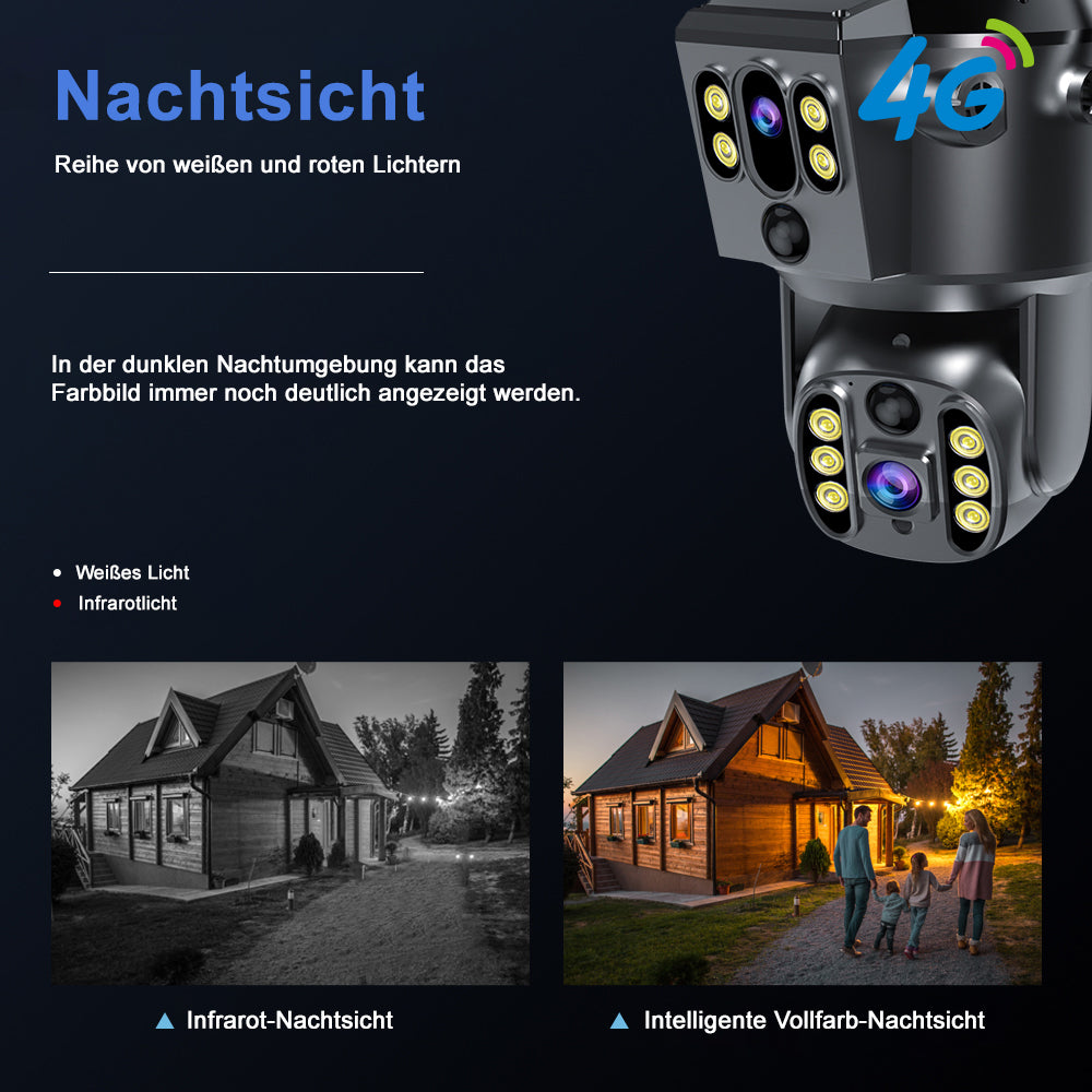 Heimsicherheitsüberwachung - 8W Solarbetriebene 4G Kamera Q10