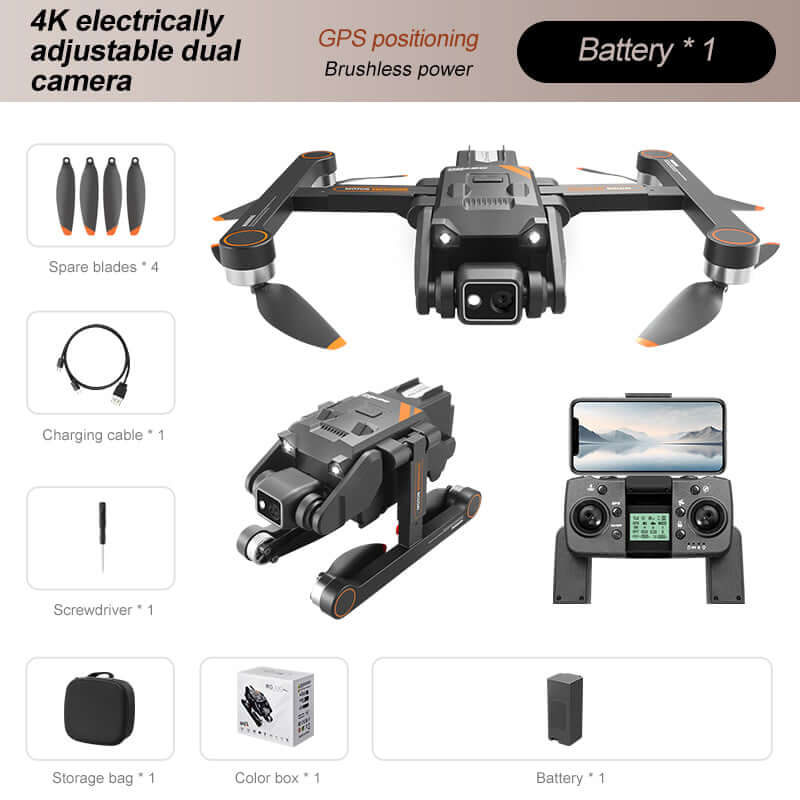 RG700PRO.2.4G Optischer Fluss Faltbare Drohne mit vierseitiger Hindernisvermeidung und professioneller WIFI-Luftkamera mit Doppelobjektiv