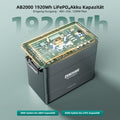Zendure SolarFlow Balkonkraftwerk mit Speicher, HUB 2000 mit 1800W Solar Eingang, AB2000 1920Wh LiFePO4 Akku, mit Shelly Plus Plug S, 1200W Ausgang, IP65