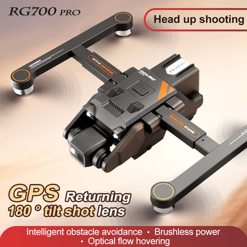 RG700PRO.2.4G Optischer Fluss Faltbare Drohne mit vierseitiger Hindernisvermeidung und professioneller WIFI-Luftkamera mit Doppelobjektiv