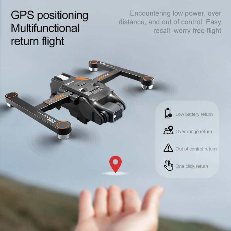 RG700PRO.2.4G Optischer Fluss Faltbare Drohne mit vierseitiger Hindernisvermeidung und professioneller WIFI-Luftkamera mit Doppelobjektiv