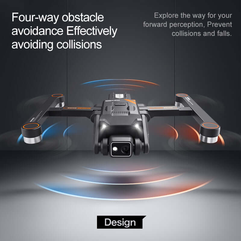 RG700PRO.2.4G Optischer Fluss Faltbare Drohne mit vierseitiger Hindernisvermeidung und professioneller WIFI-Luftkamera mit Doppelobjektiv