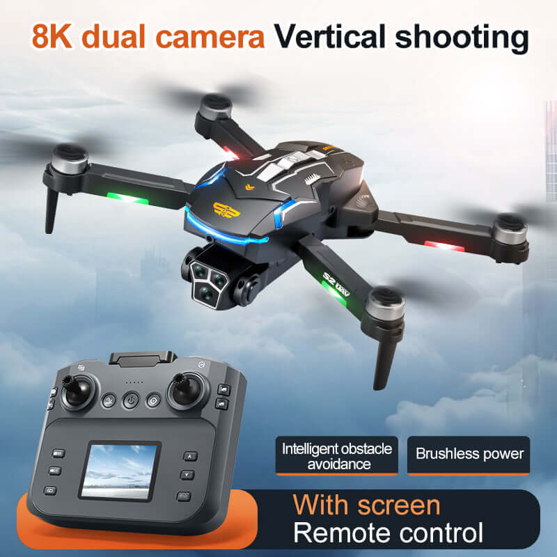 S2 drone 4K HD electric adjustment aerial photography optical flow fixed height obstacle avoidance remote control aircraft