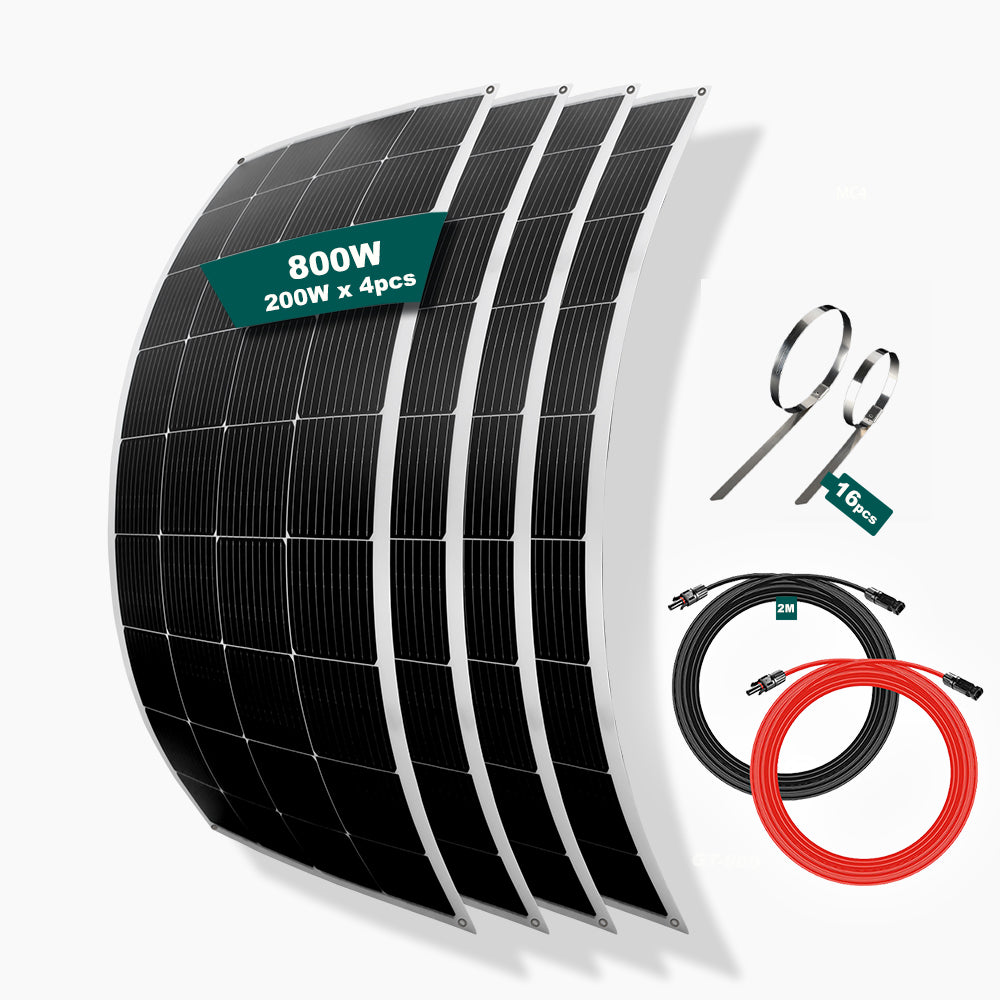 Flexibles Solarmodule-Kit für Zuhause und Outdoor & 800W Leistung