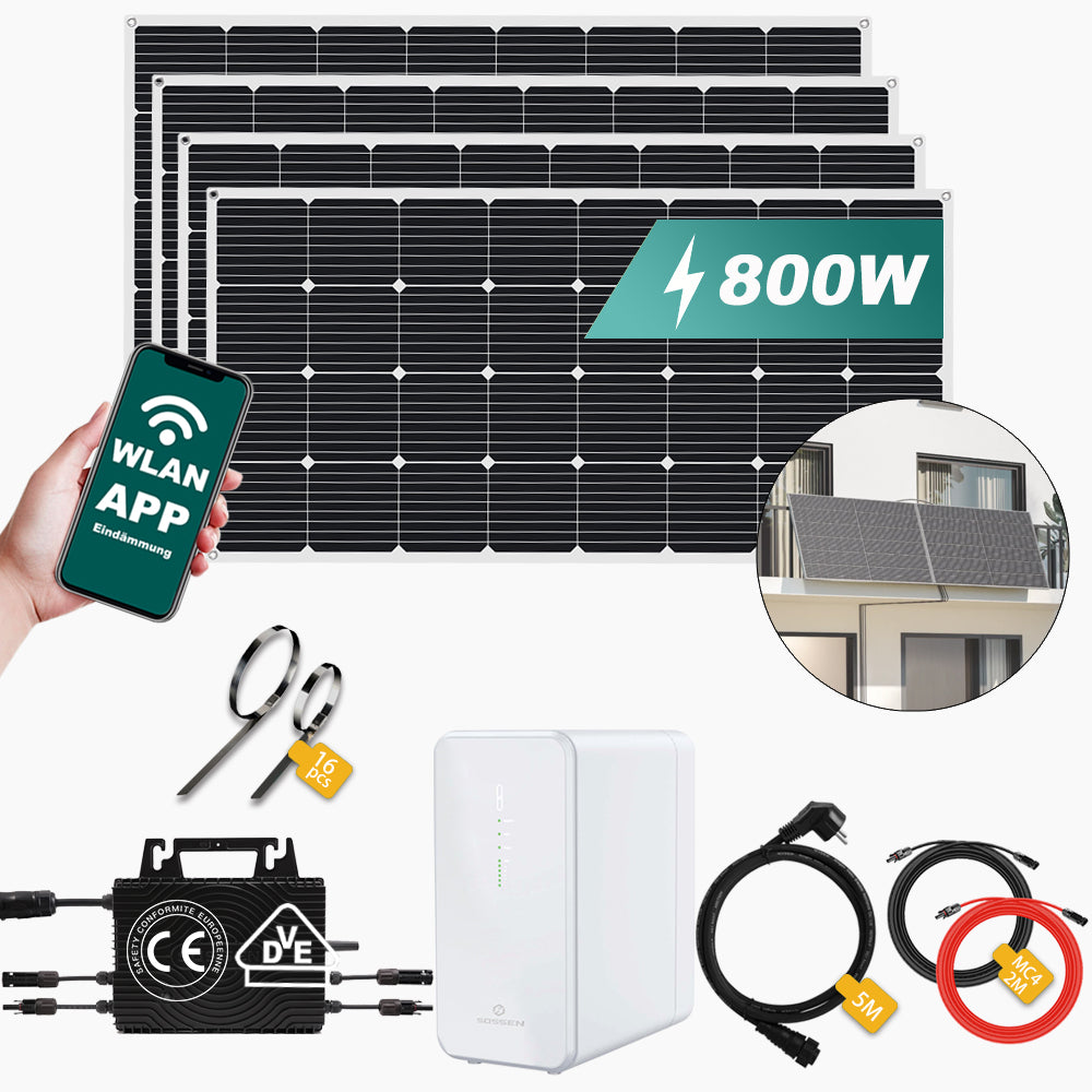 Sossen 800W Mikro-Wechselrichter 220V WiFi VDE Relais