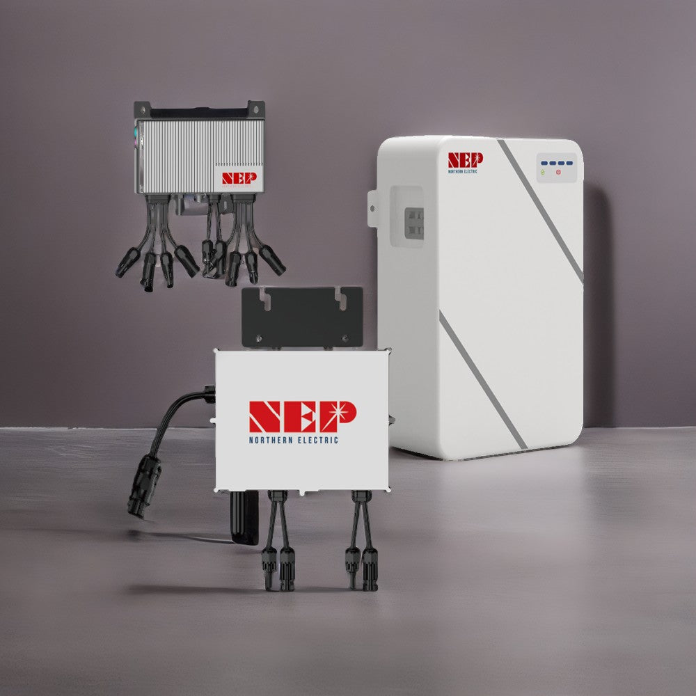 NEP BDM 800W Mikro Wechselrichter 5m Netzkabel VDE + 2.76KWH NEP Solarstromspeicher VDE