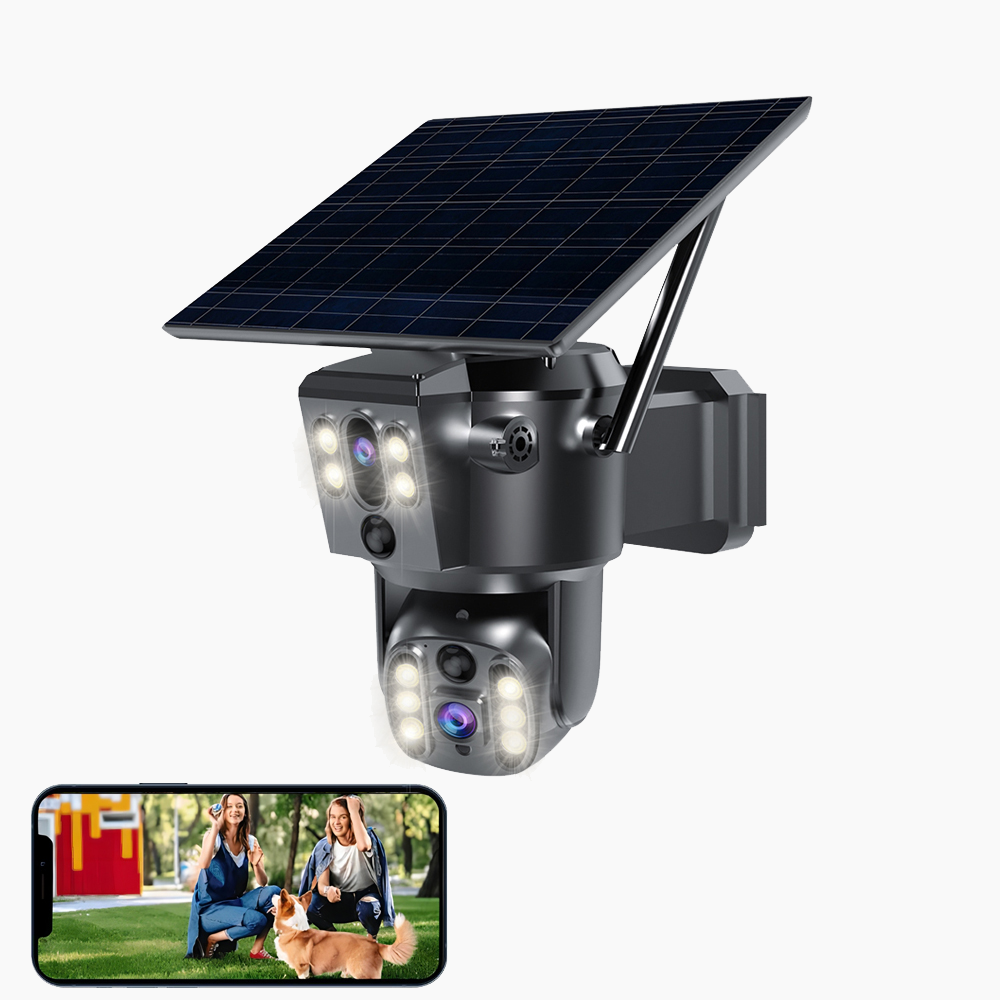 Home Security Surveillance - 8W Solar Powered 4G WiFi Camera Q10