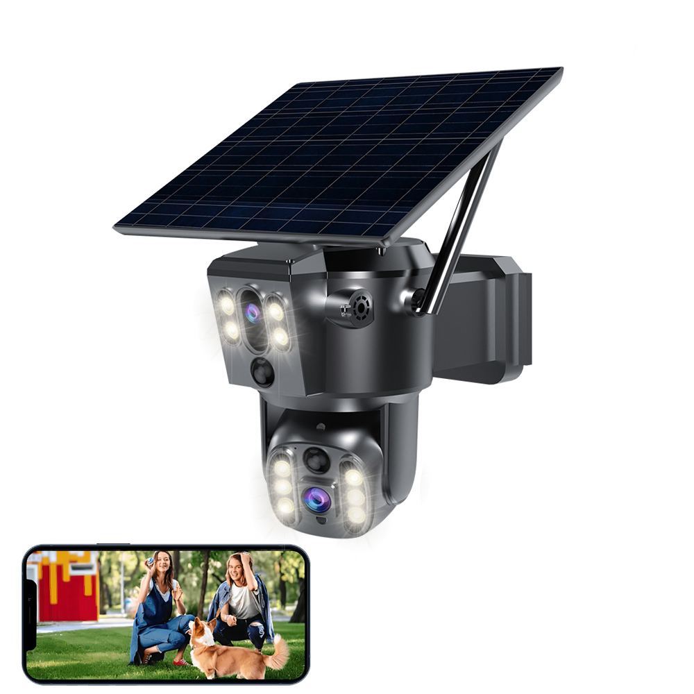 Caméra de surveillance solaire intelligente sans fil 4G 