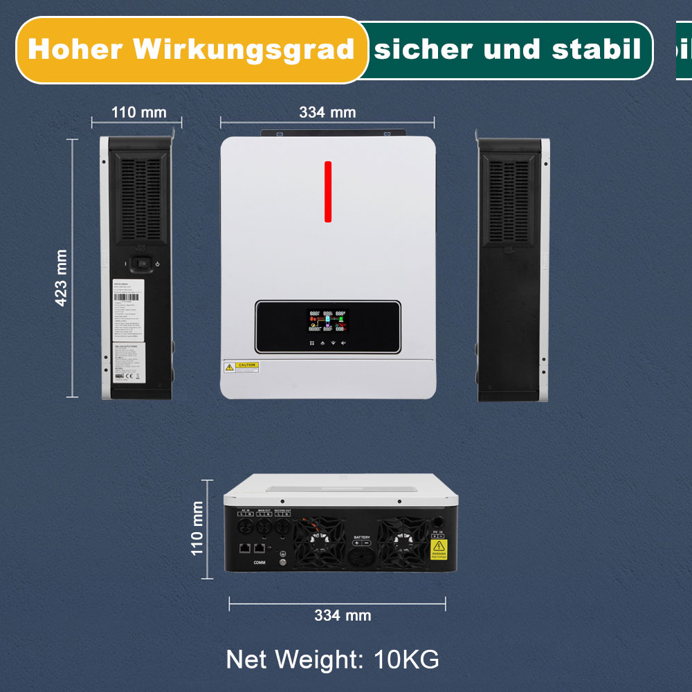 [24H Versand] 4.2KW Hybrid-Wechselrichter Einphasige MPPT 120A für Heimsolarsysteme