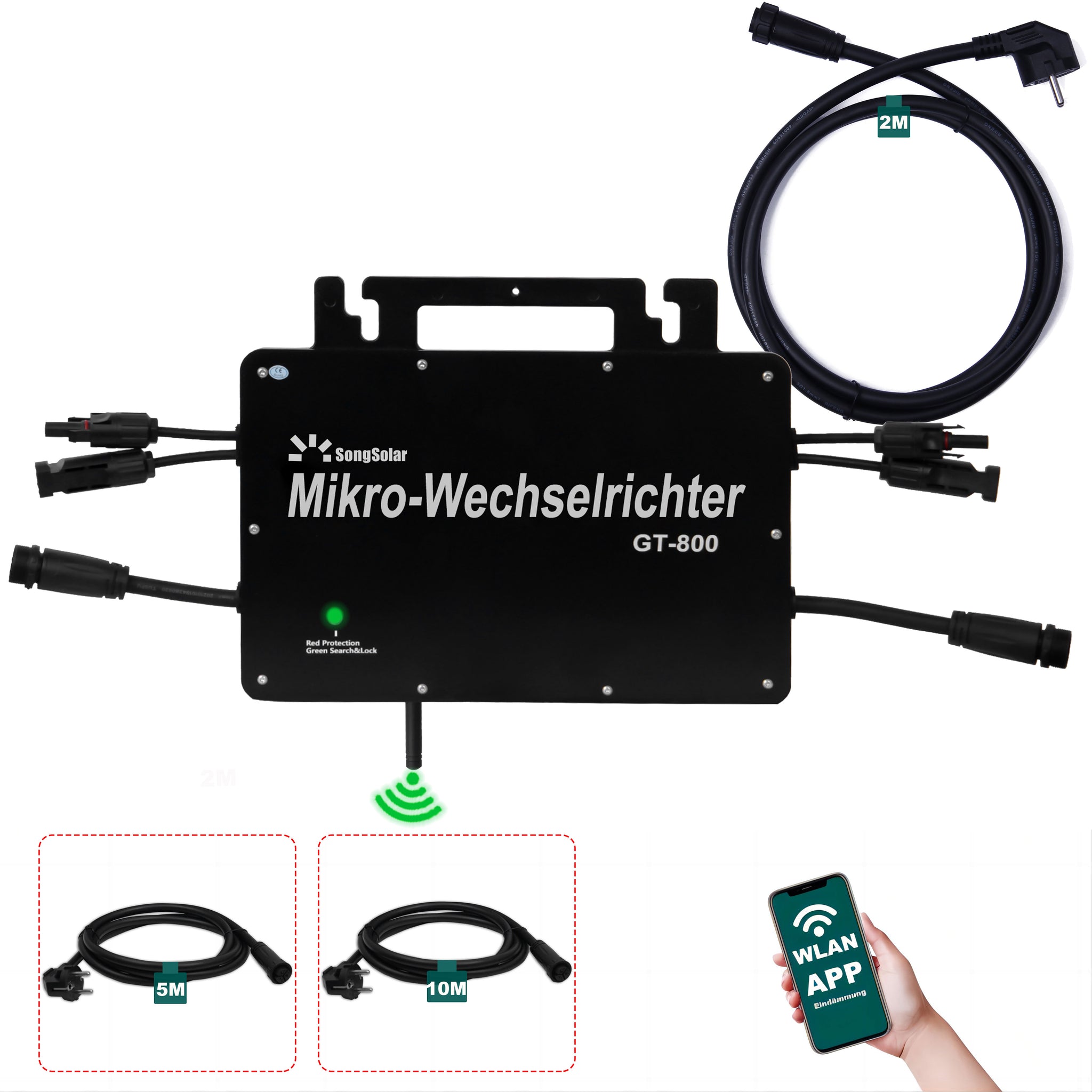 Micro inverter GT-800W 220V WiFi VDE Relay