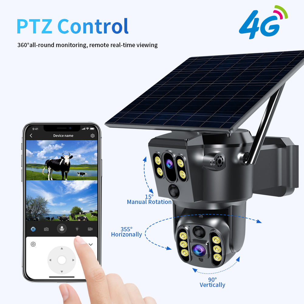 Smart wireless 4G solar surveillance camera 