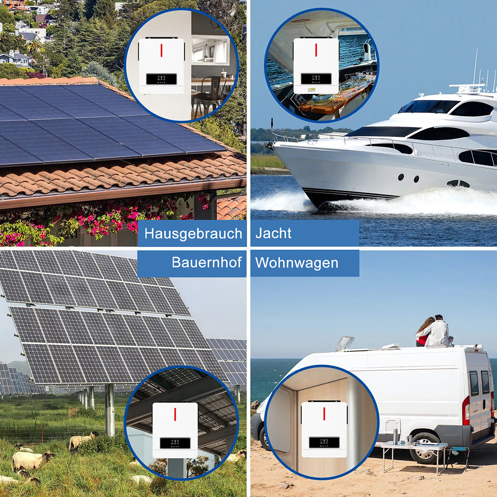 [24H Versand] 4.2KW Hybrid-Wechselrichter Einphasige MPPT 120A für Heimsolarsysteme