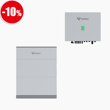 GONEO 12kW Dreiphasiger Hybrid-Wechselrichter mit 10.24kwh Solarstromspeicher für Heimsolarsysteme