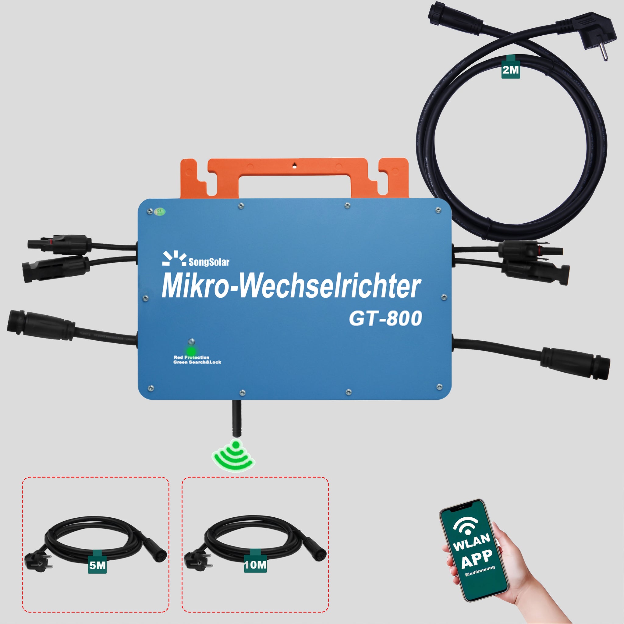 Mikro-Wechselrichter GT-800W 220V WiFi VDE Relais