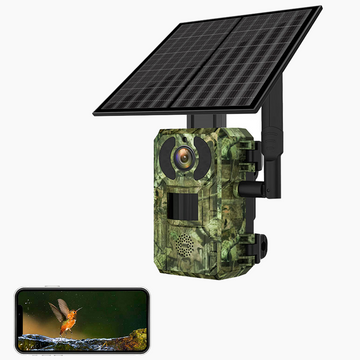 4W 7800mAh Solarkamera H10 4G 4MP Wildlife Camouflage