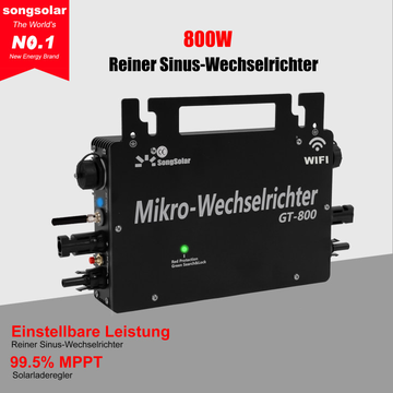 GT 800W Microwechselrichter Reinesinuswelle Smart VDE