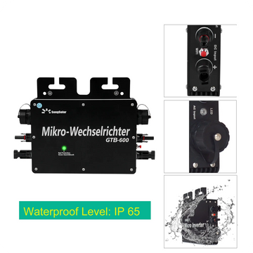 GTB 600W Reine Sinuswelle Smart Micro Wechselrichter Netzwechselrichter mit WIFI IP65 - SongSolar