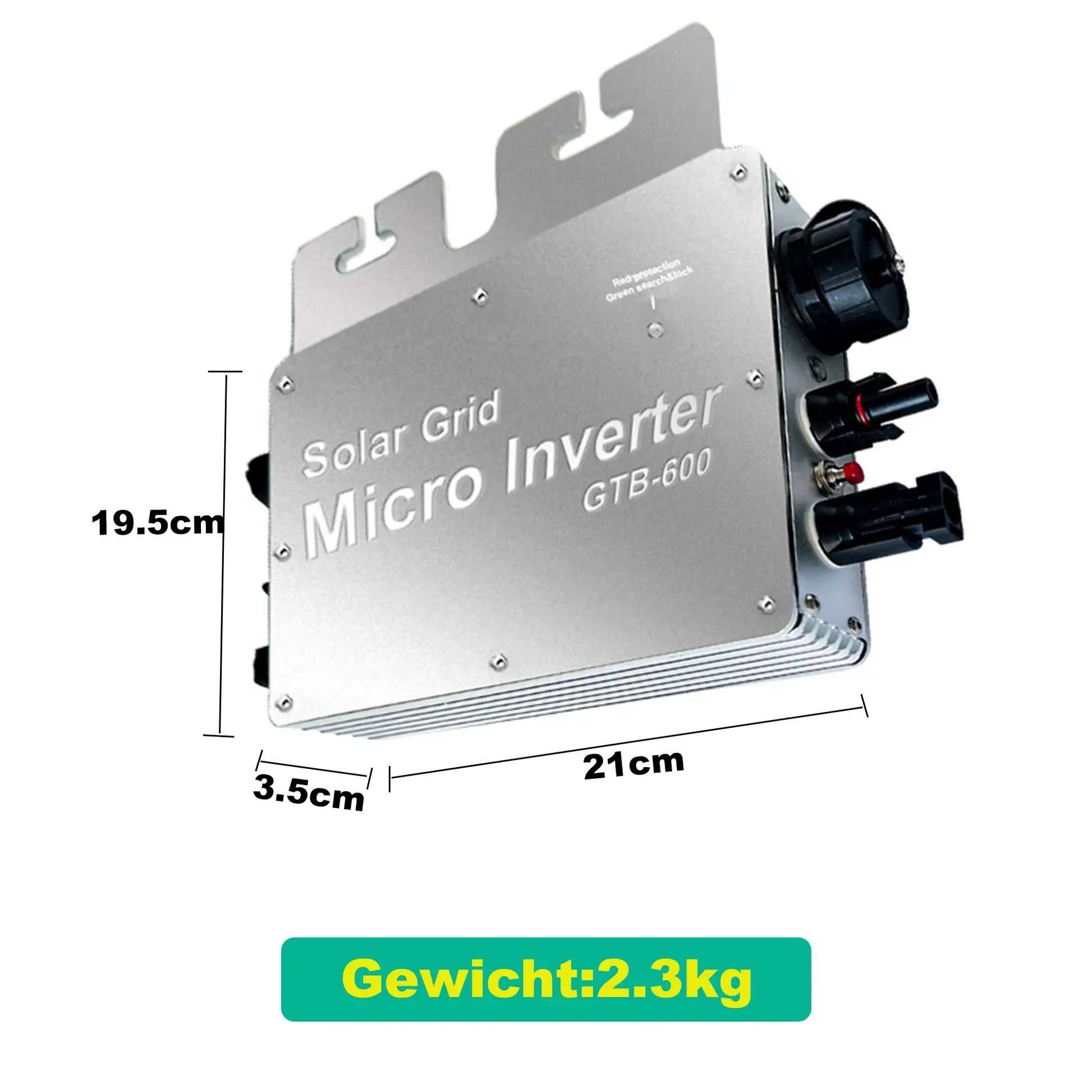 GTB 600W Reine Sinuswelle Smart Micro Wechselrichter Netzwechselrichter mit WIFI IP65 - SongSolar