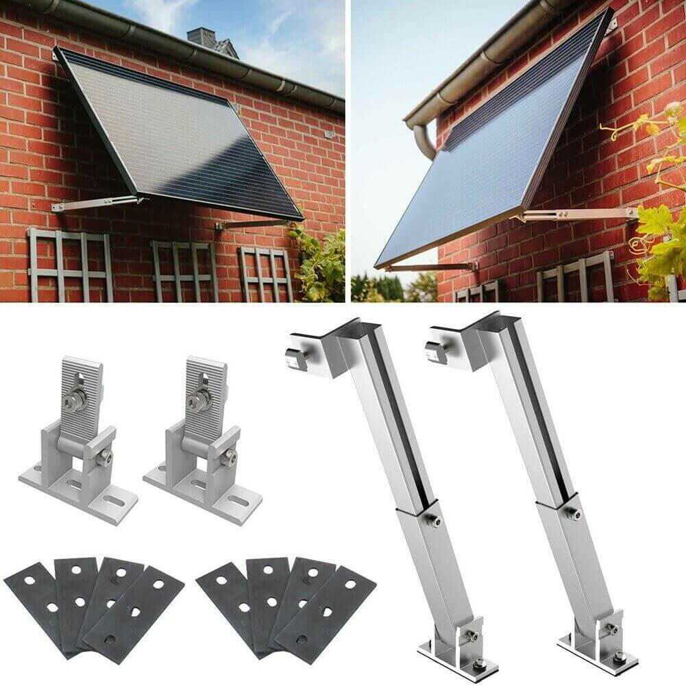 1 Paar Solarpanel Dachhalterung Montageständer 15-30 ° verstellbare PV-Befestigungen - SongSolar